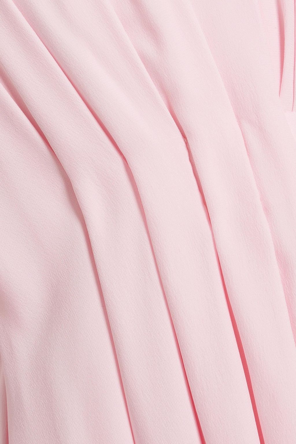 ADAM LIPPES Pleated draped silk-crepe dress