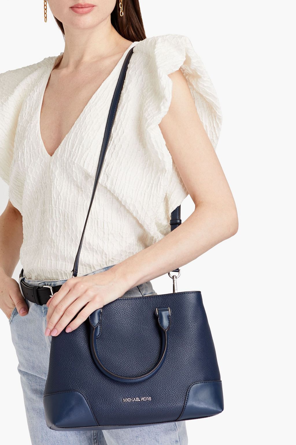 MICHAEL MICHAEL KORS Pebbled-leather tote