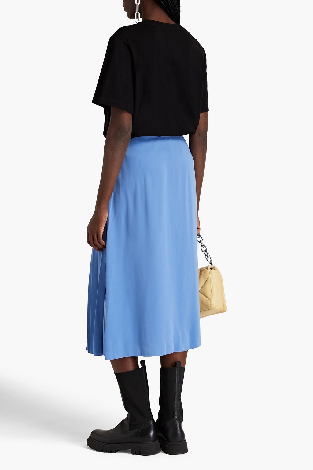 MM6 MAISON MARGIELA Pleated crepe midi skirt