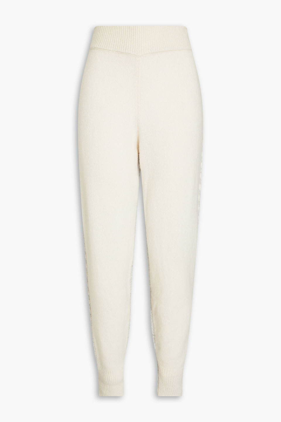 Adam Lippes Cable-knit cashmere and silk-blend track pants