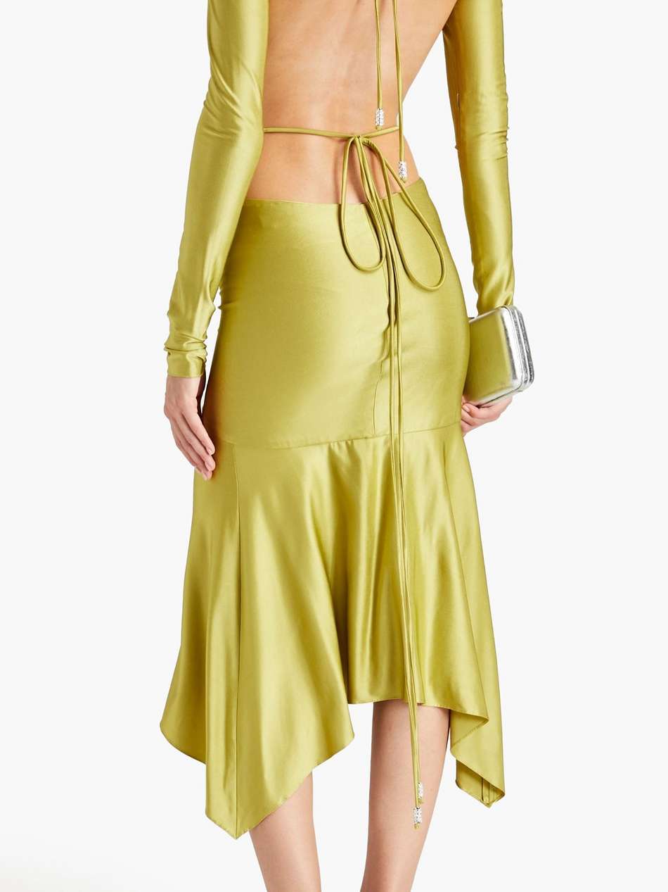 open-back crystal-embellished stretch-jersey midi dress