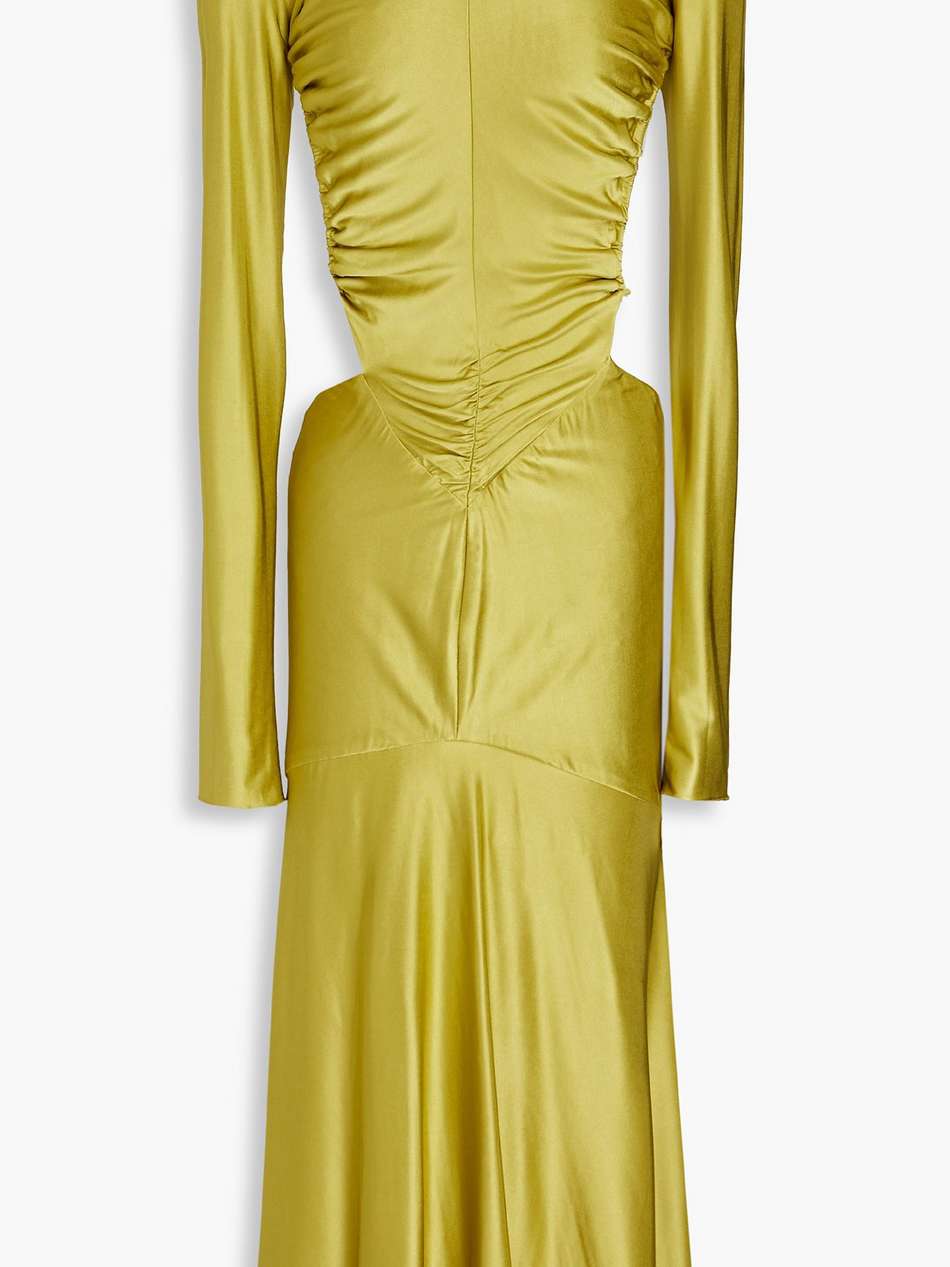 open-back crystal-embellished stretch-jersey midi dress