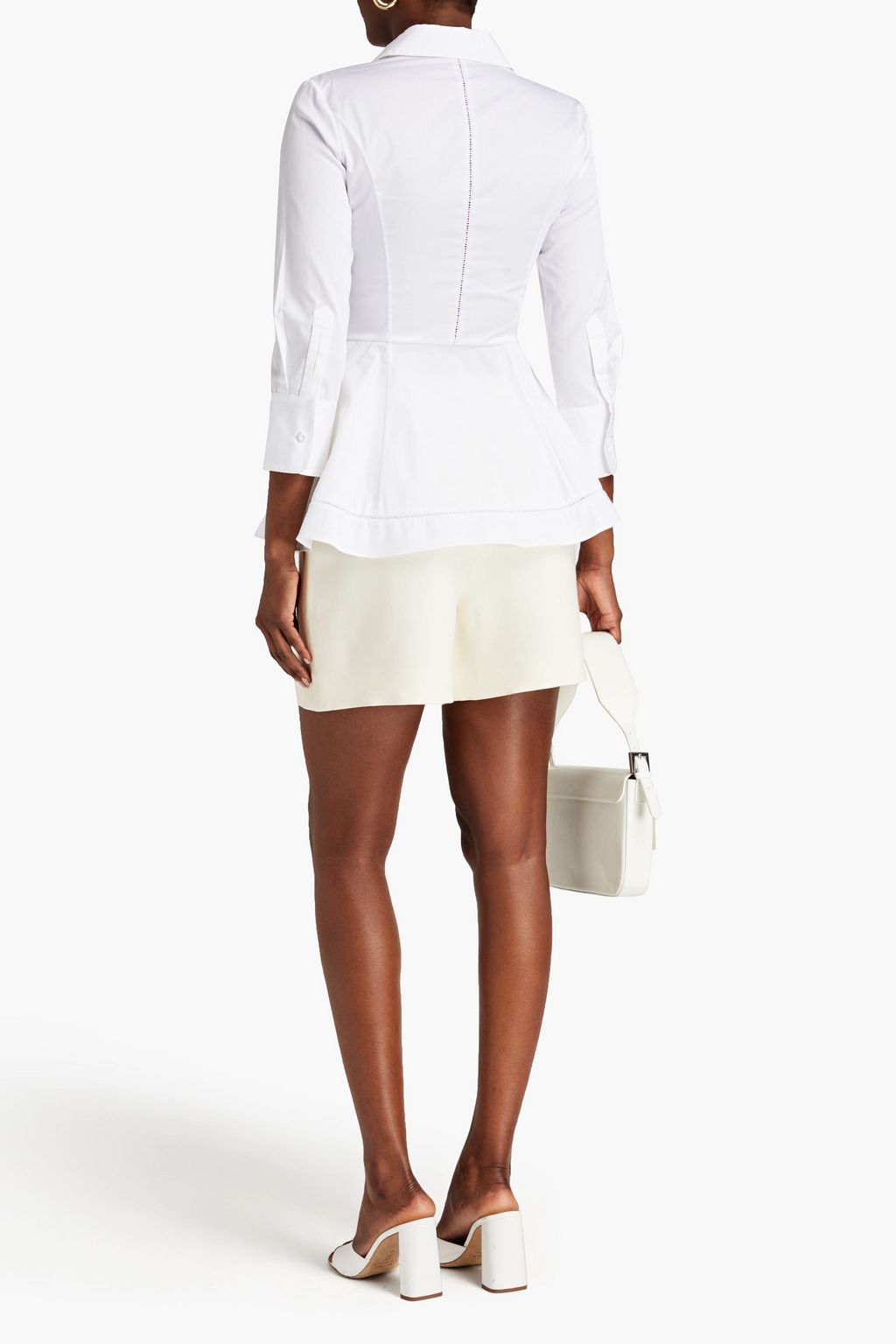 ADAM LIPPES Cotton-poplin peplum shirt | THE OUTNET