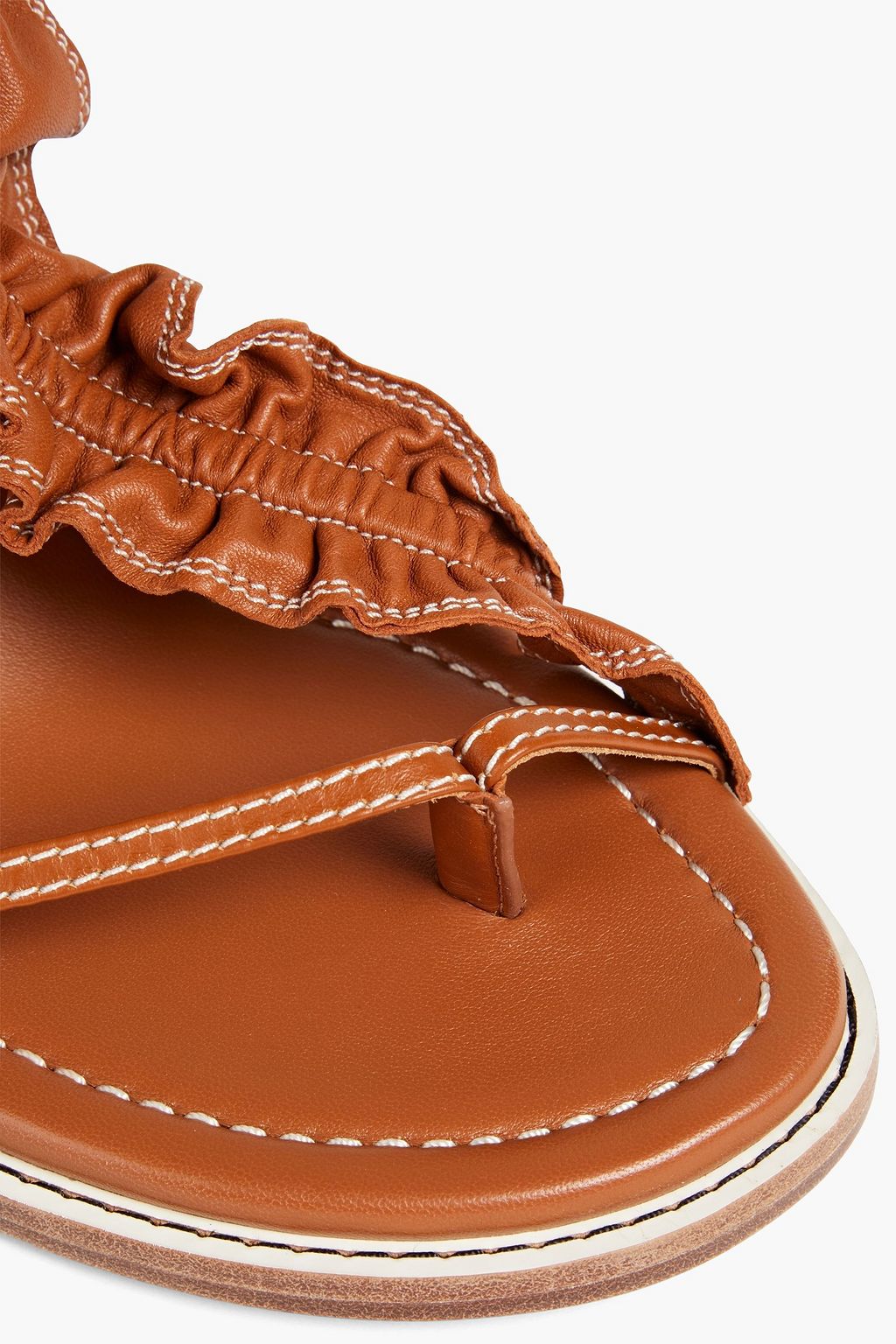ZIMMERMANN Sandalen aus Leder mit Rüschen