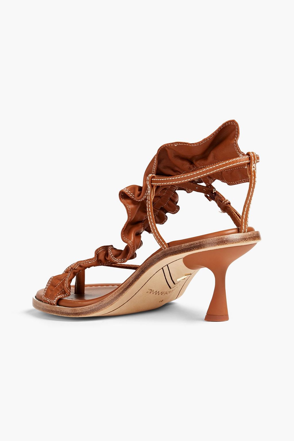 ZIMMERMANN Sandalen aus Leder mit Rüschen
