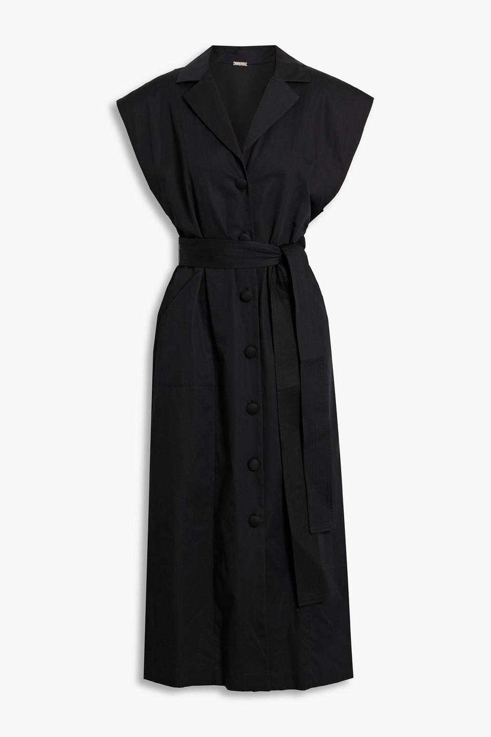 Adam Lippes Belted cotton-poplin midi shirt dress