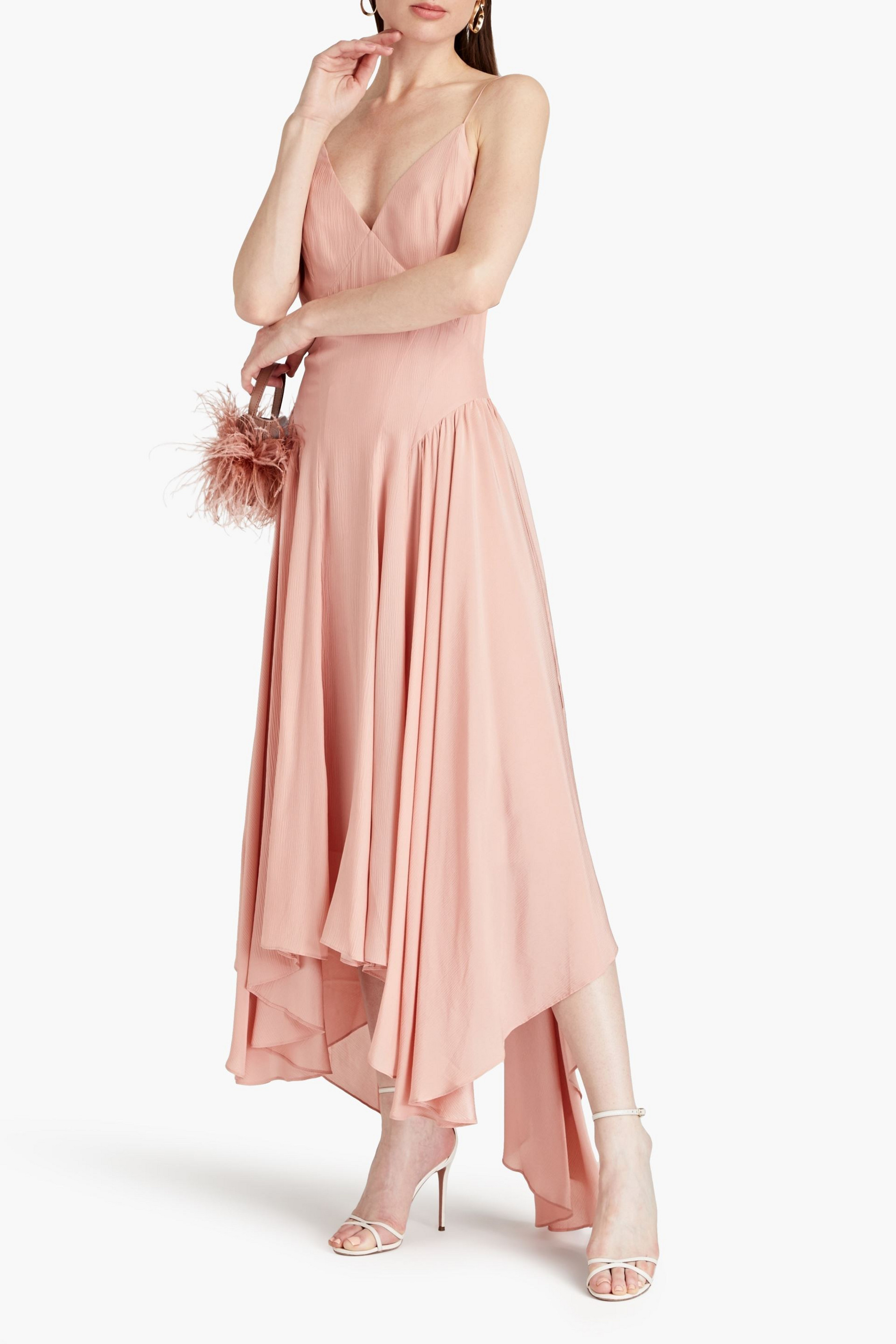 TOVE Maren gathered silk-crepon midi dress