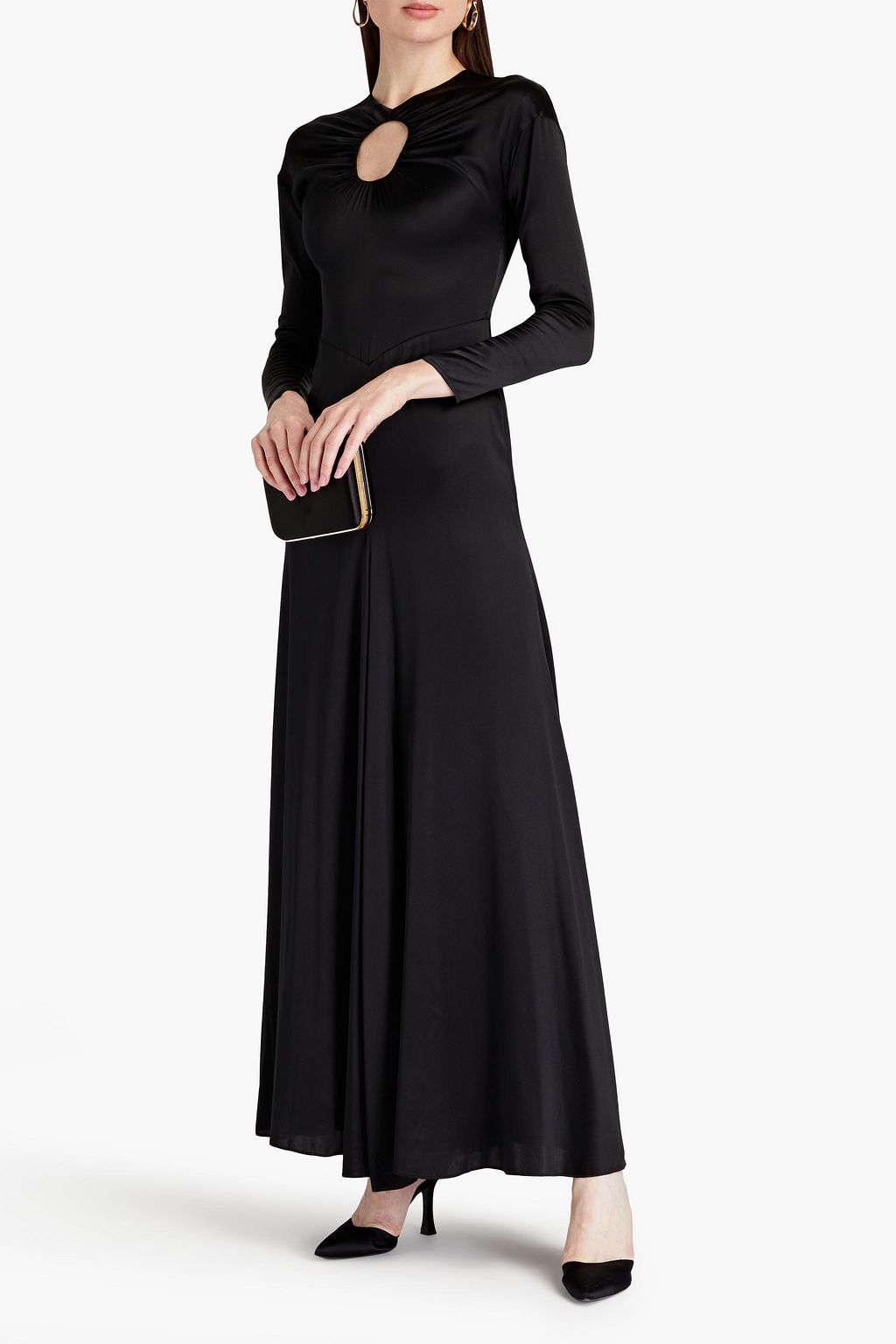 TOVE Noor cutout gathered silk-blend maxi dress | THE OUTNET