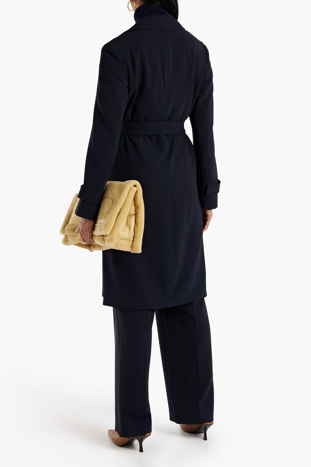 THEORY Belted crepe trench coat