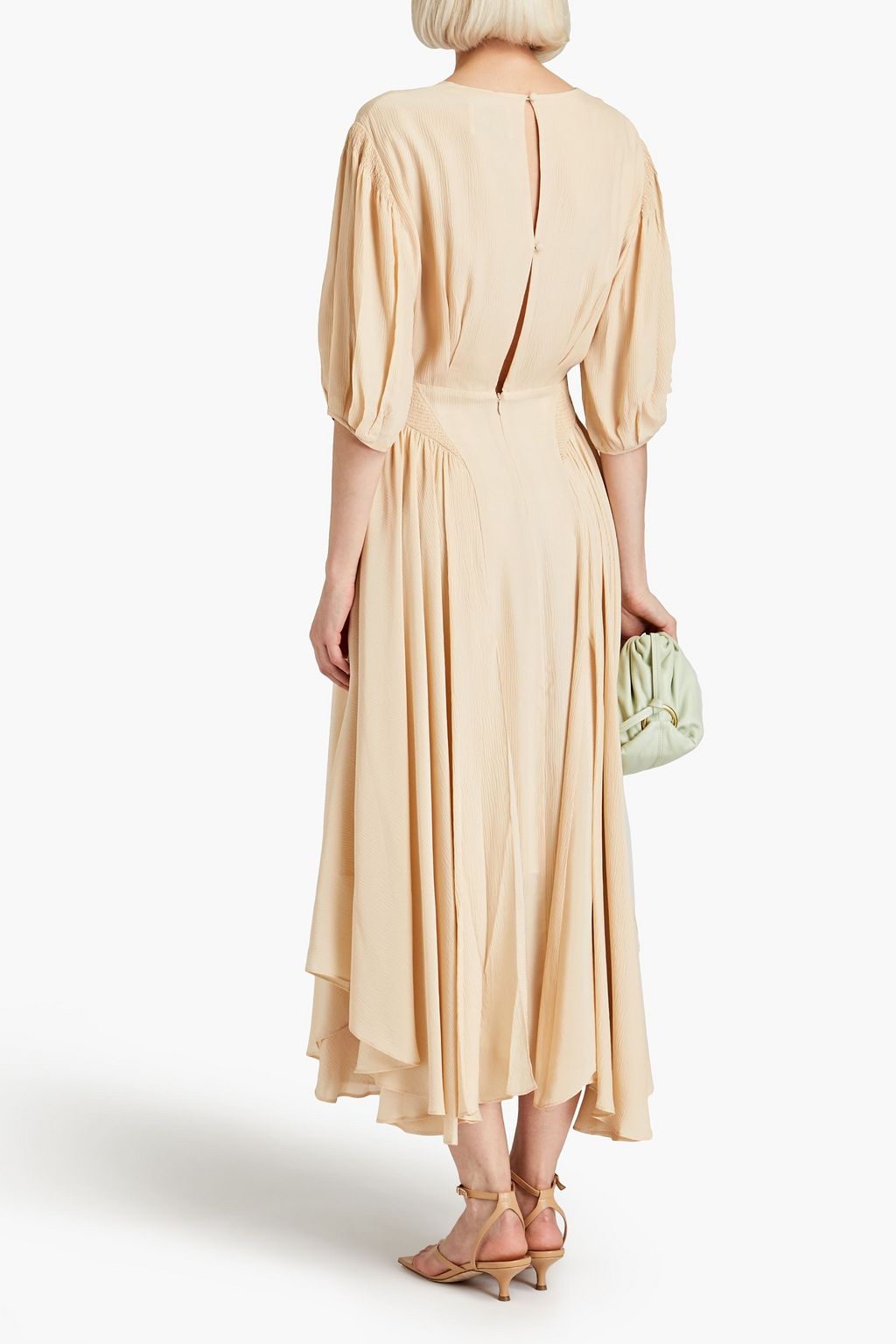 TOVE Veda pleated silk-crepon midi dress | THE OUTNET