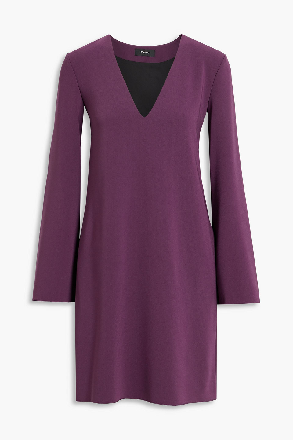 Theory Crepe Mini Dress In Violet