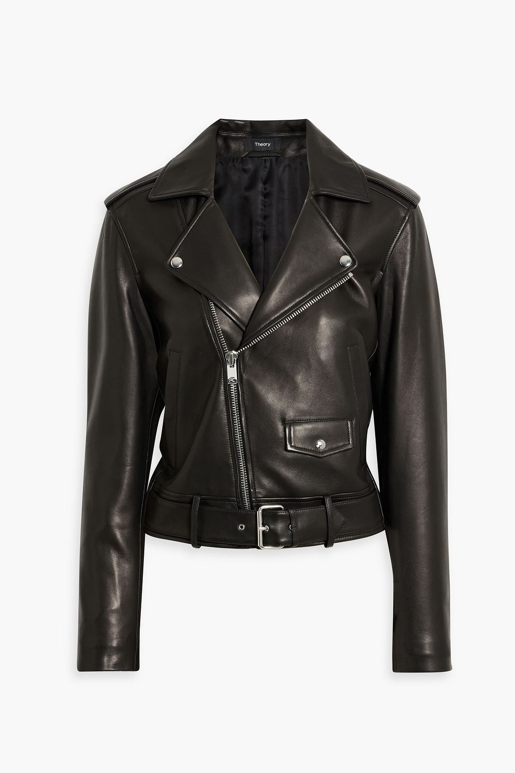 THEORY Leather biker jacket | THE OUTNET