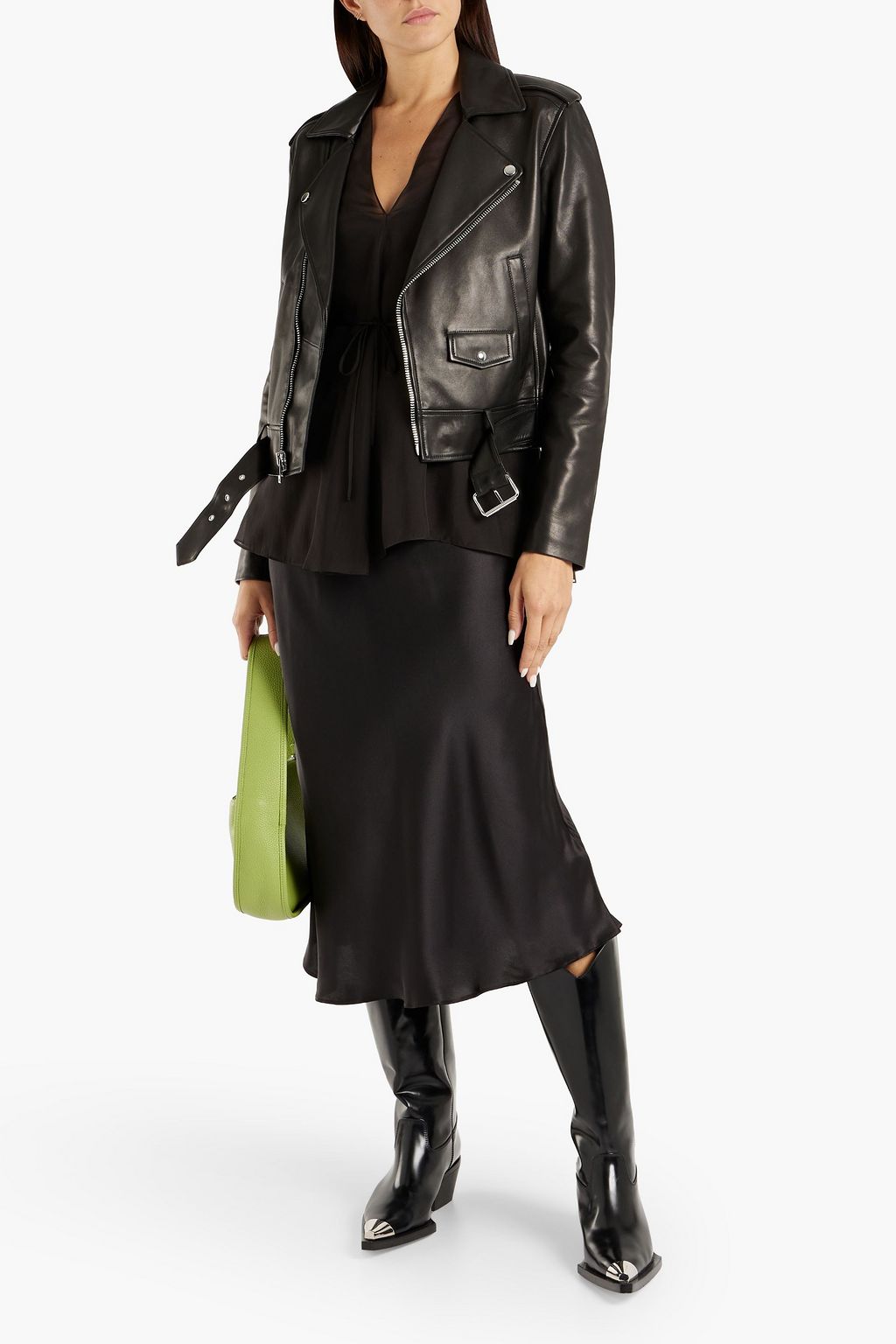 THEORY Leather biker jacket