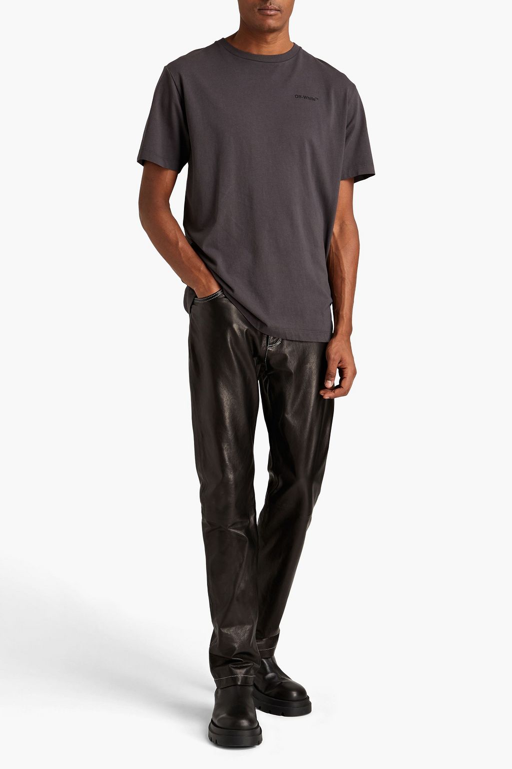 OFF-WHITE™ Printed cotton-jersey T-shirt