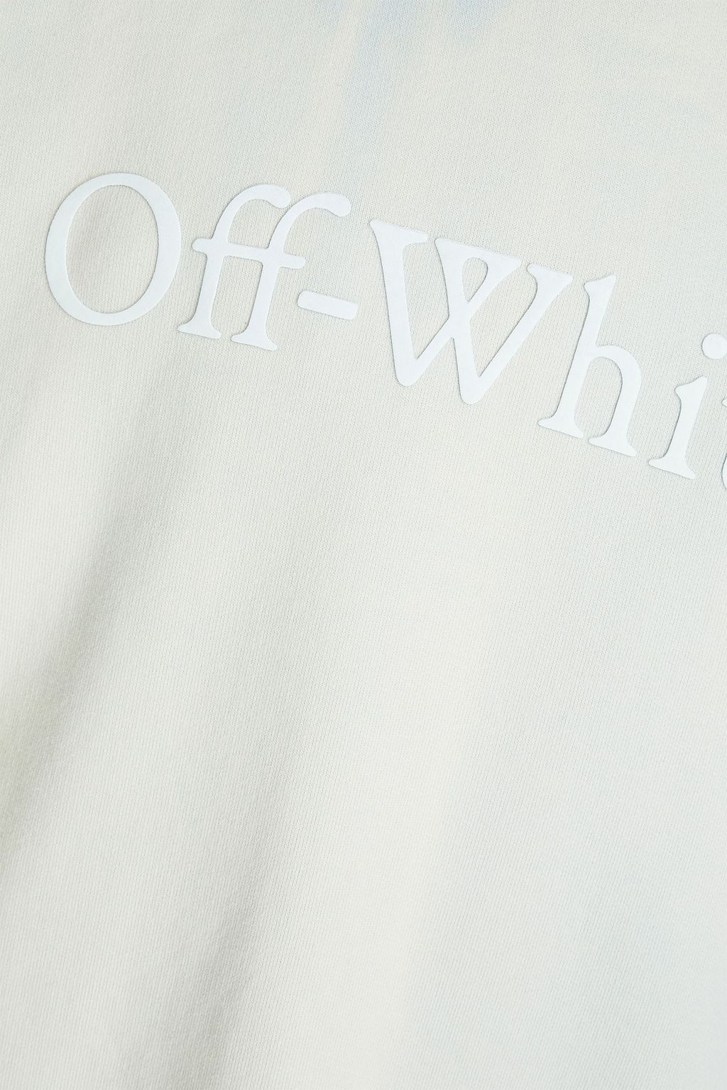 OFF-WHITE™ Sweatshirt aus Baumwollfleece mit Batikmuster und Applikationen