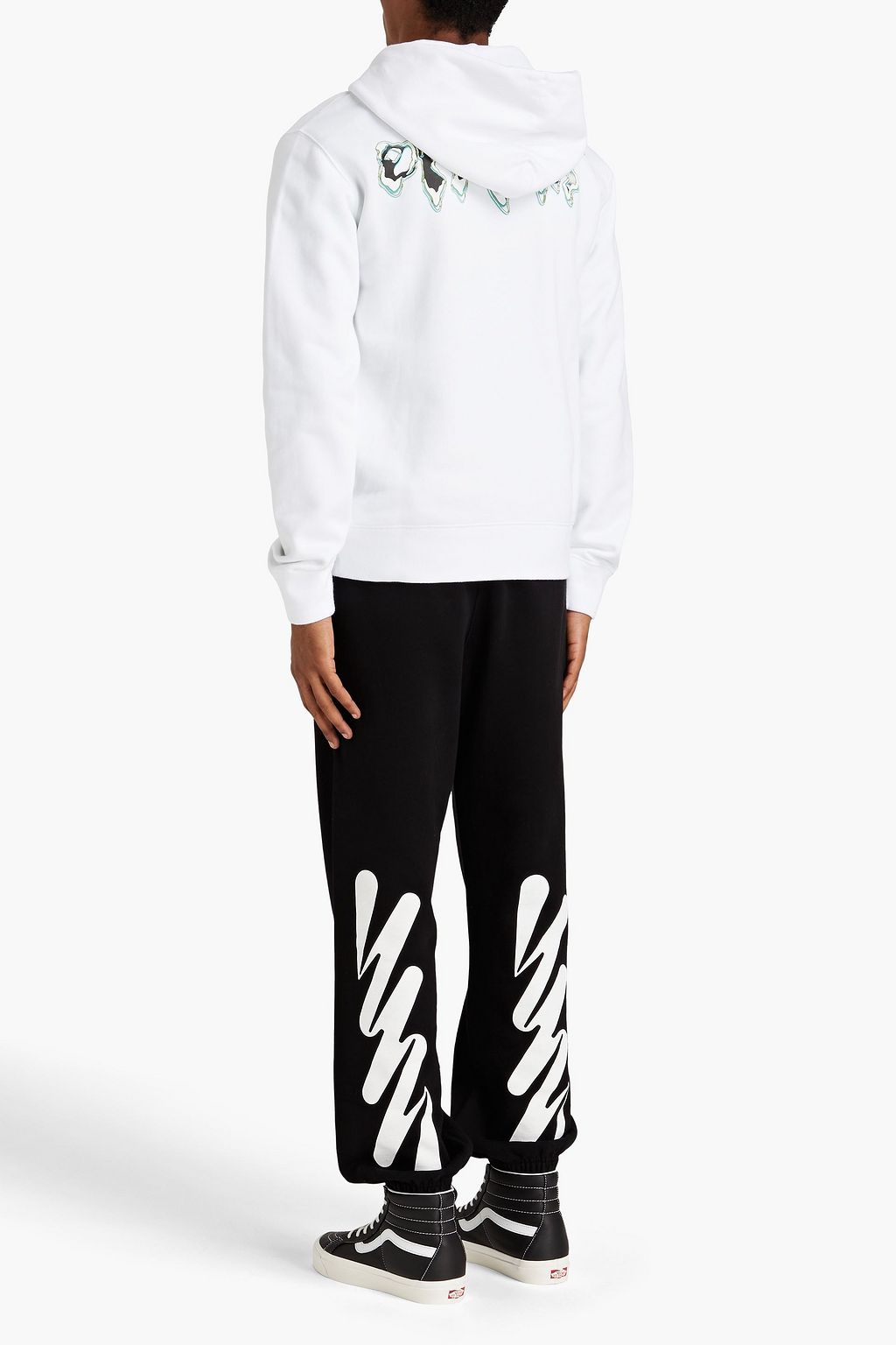 OFF-WHITE™ Printed cotton-fleece hoodie