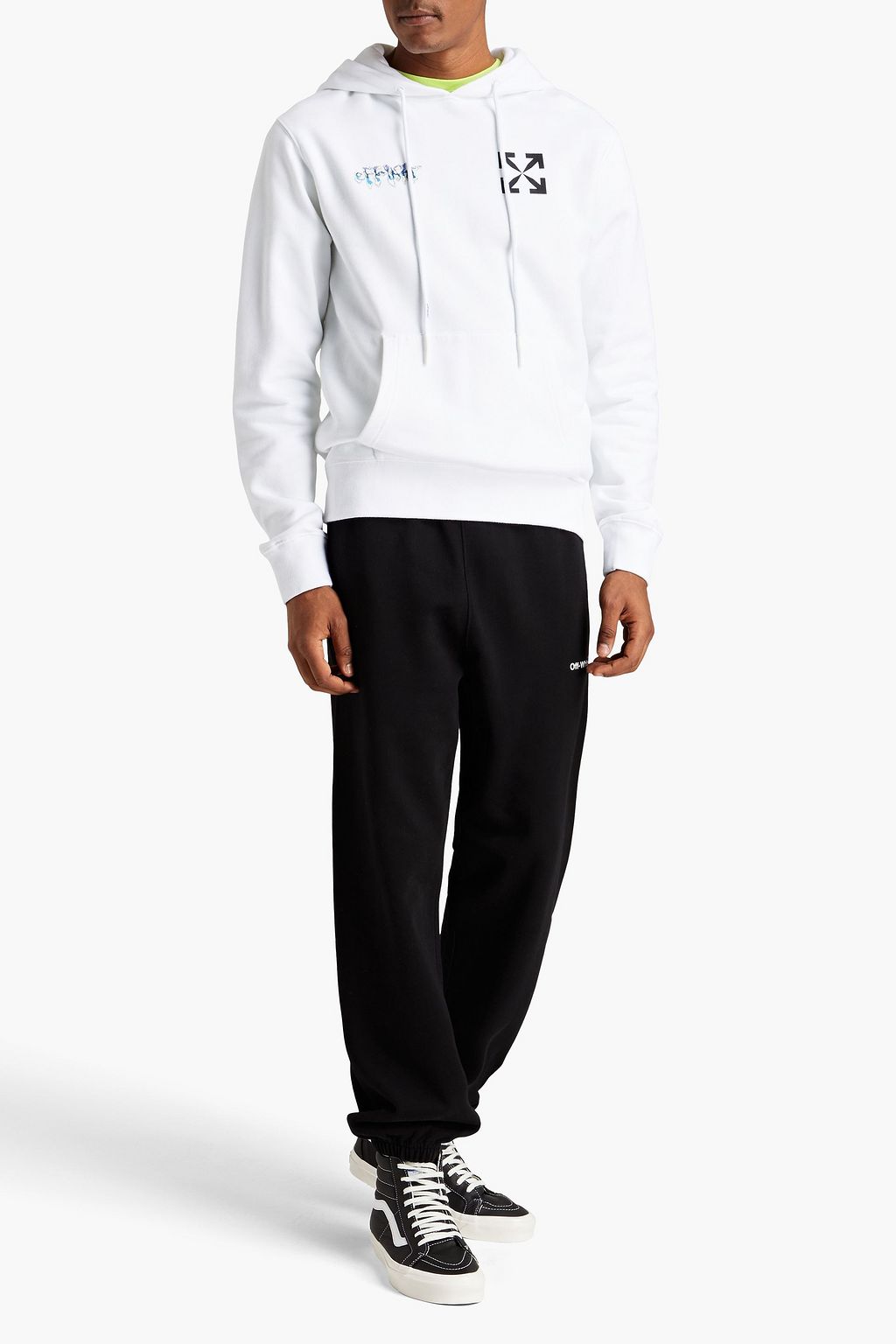 OFF-WHITE™ Printed cotton-fleece hoodie