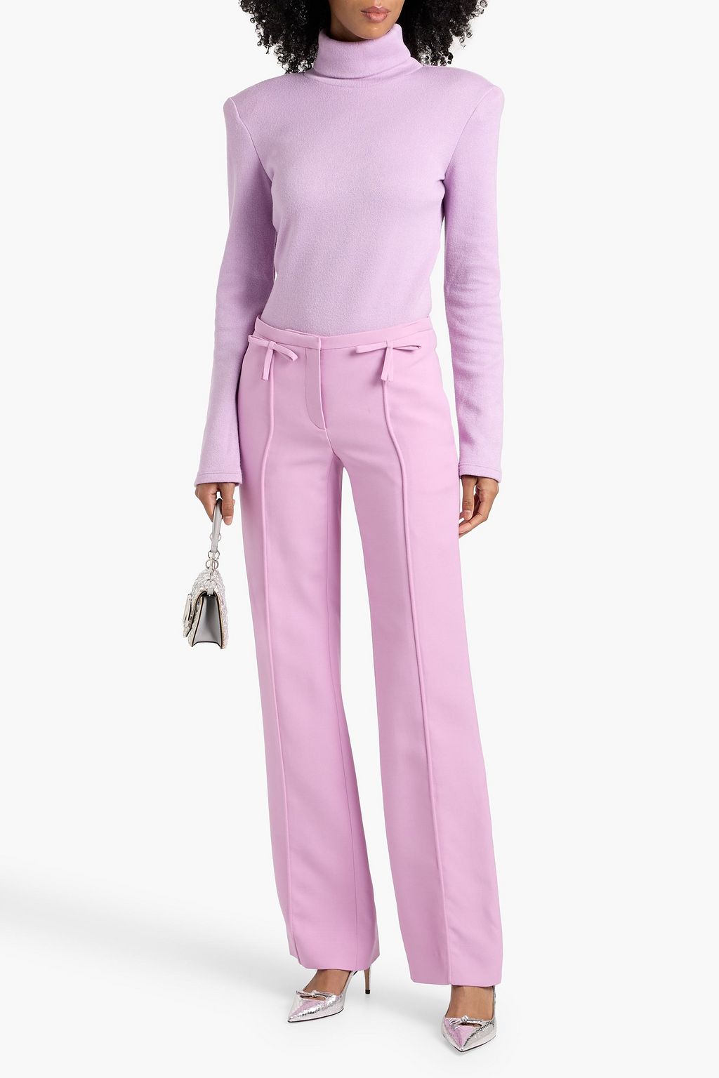 VALENTINO GARAVANI Wool and silk-blend crepe straight-leg pants
