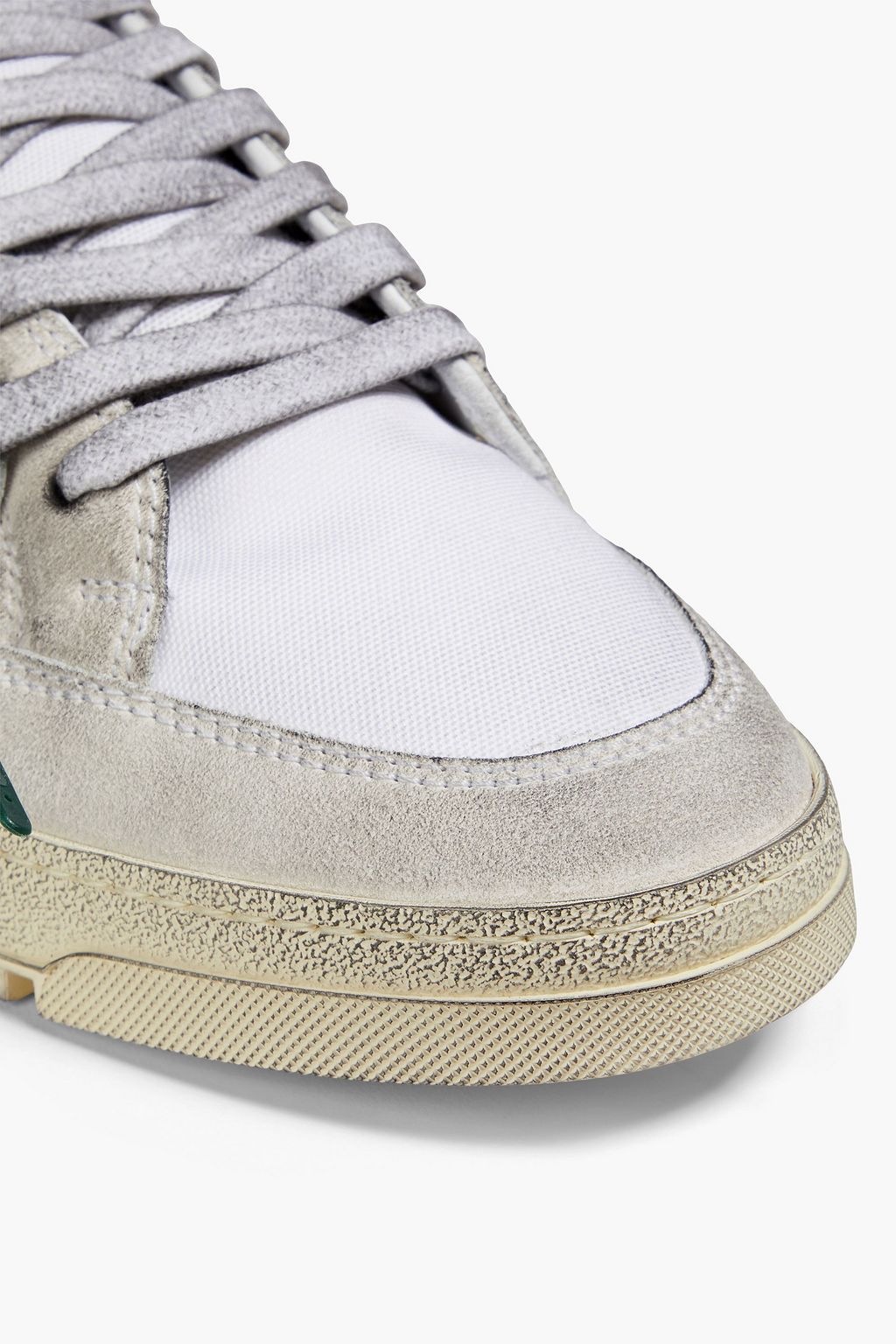 OFF-WHITE™ 5.0 distressed suede, leather and canvas sneakers