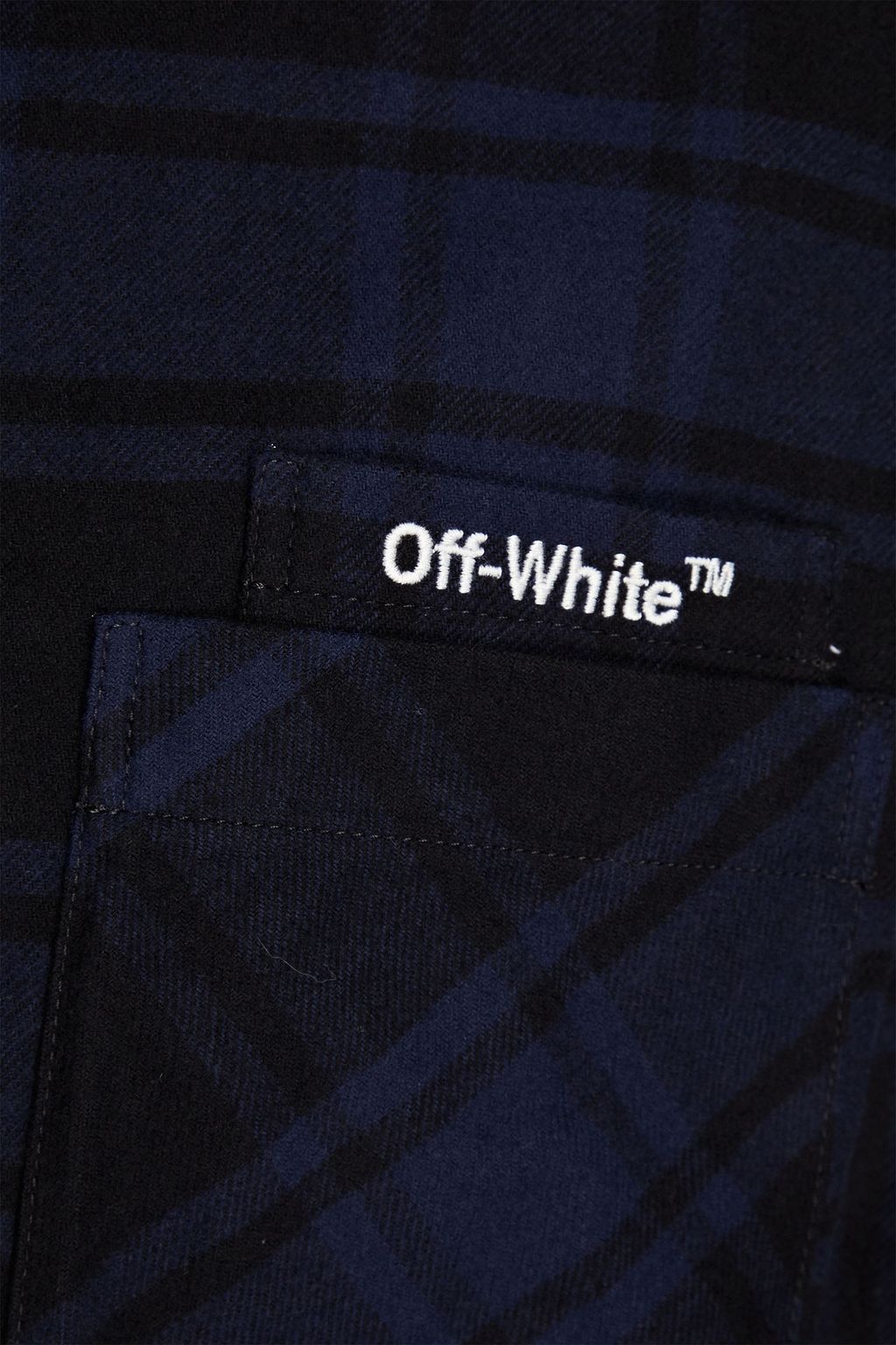 OFF-WHITE™ Kariertes Hemd aus Flanell aus einer Baumwollmischung mit Stickereien