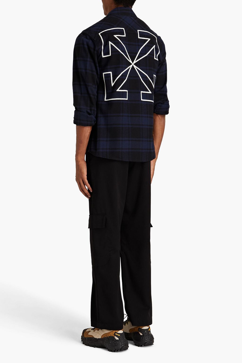 OFF-WHITE™ Kariertes Hemd aus Flanell aus einer Baumwollmischung mit Stickereien