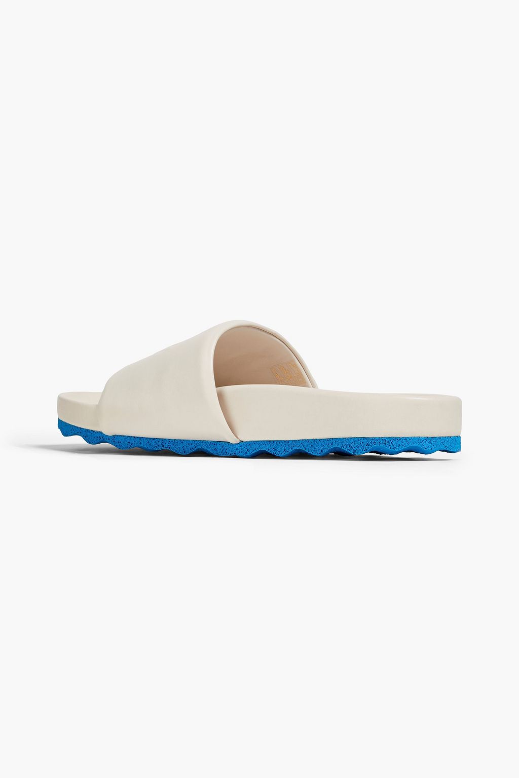 OFF-WHITE™ Two-tone embossed leather slides