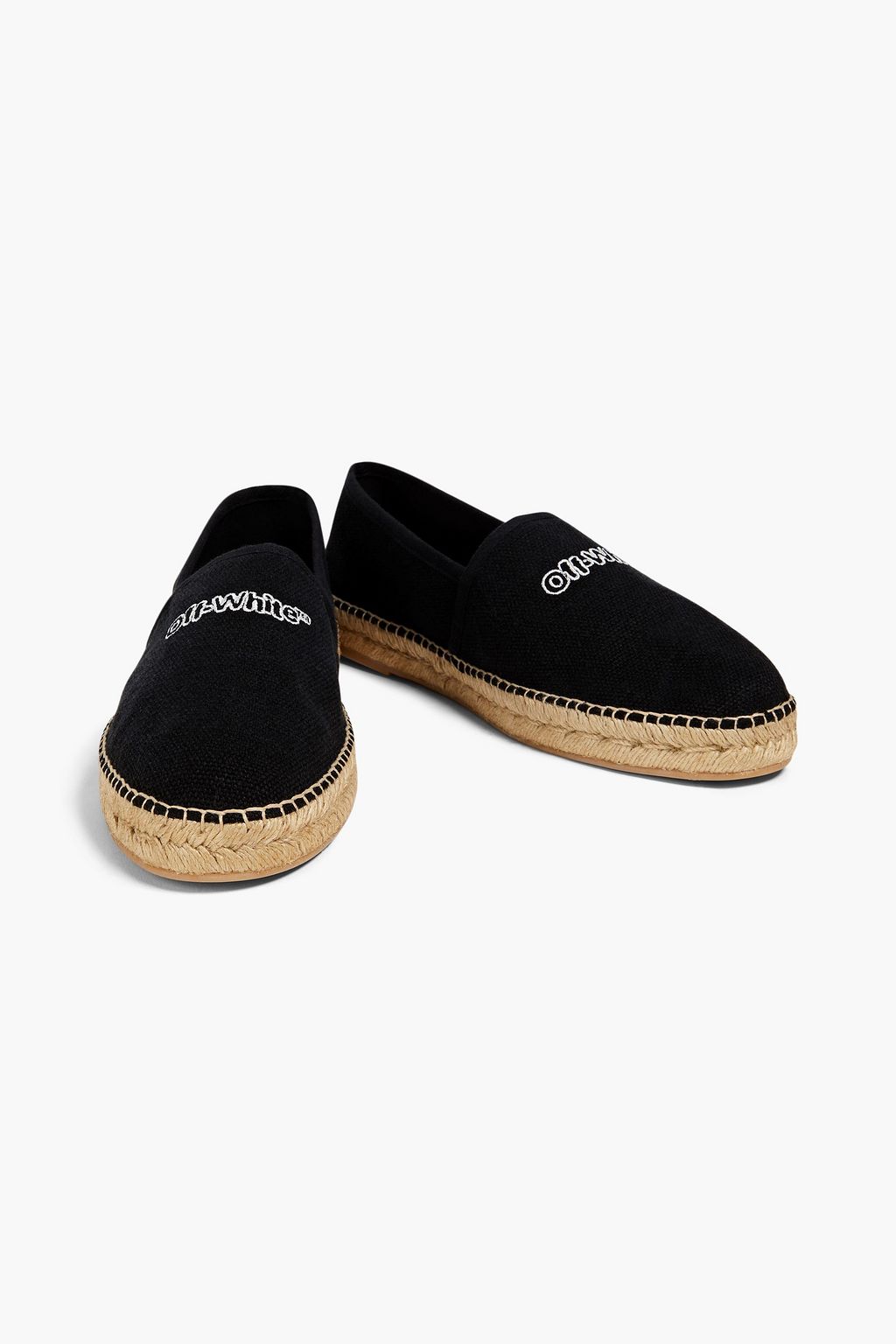 OFF-WHITE™ Embroidered canvas espadrilles