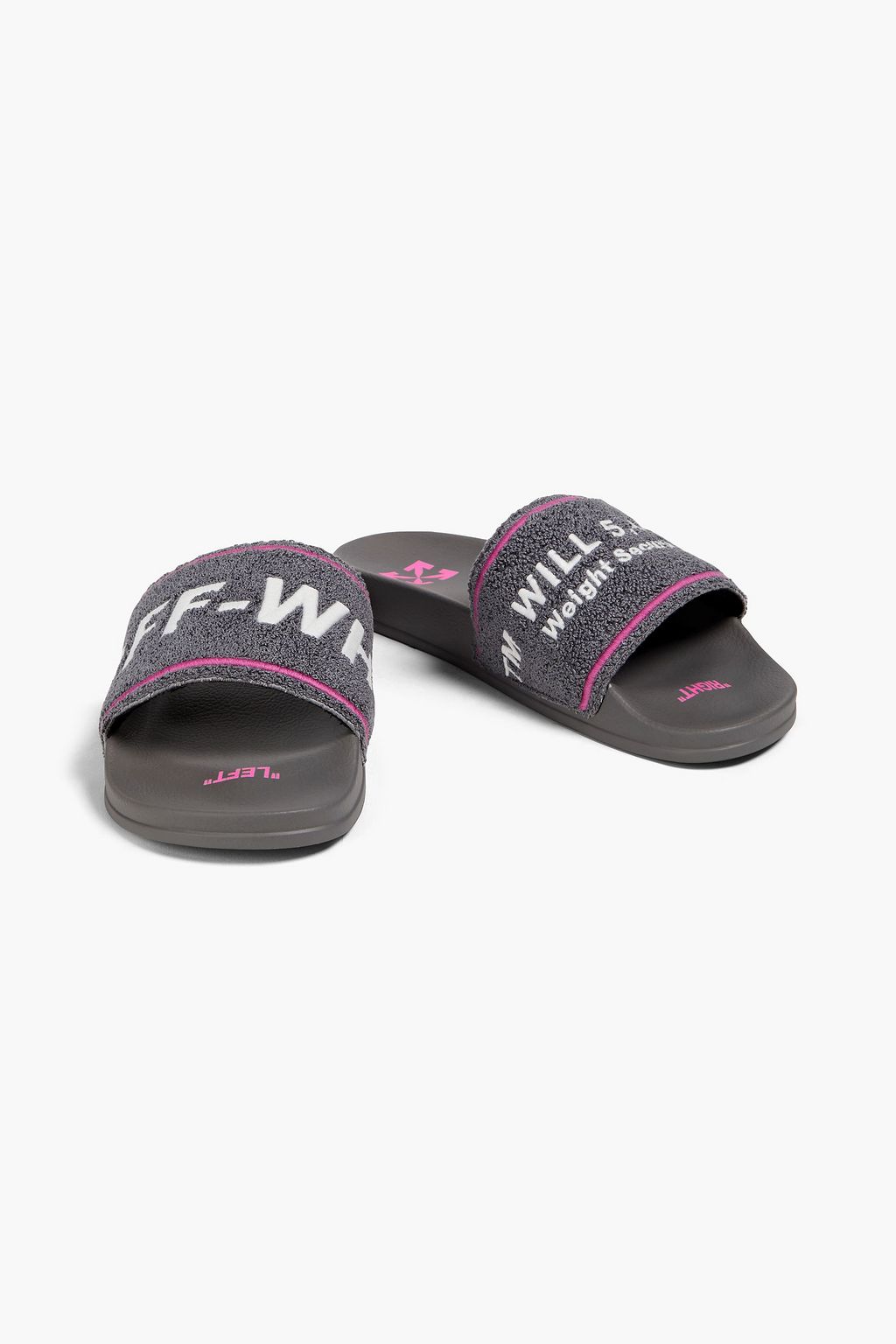 OFF-WHITE™ Embroidered terry slides