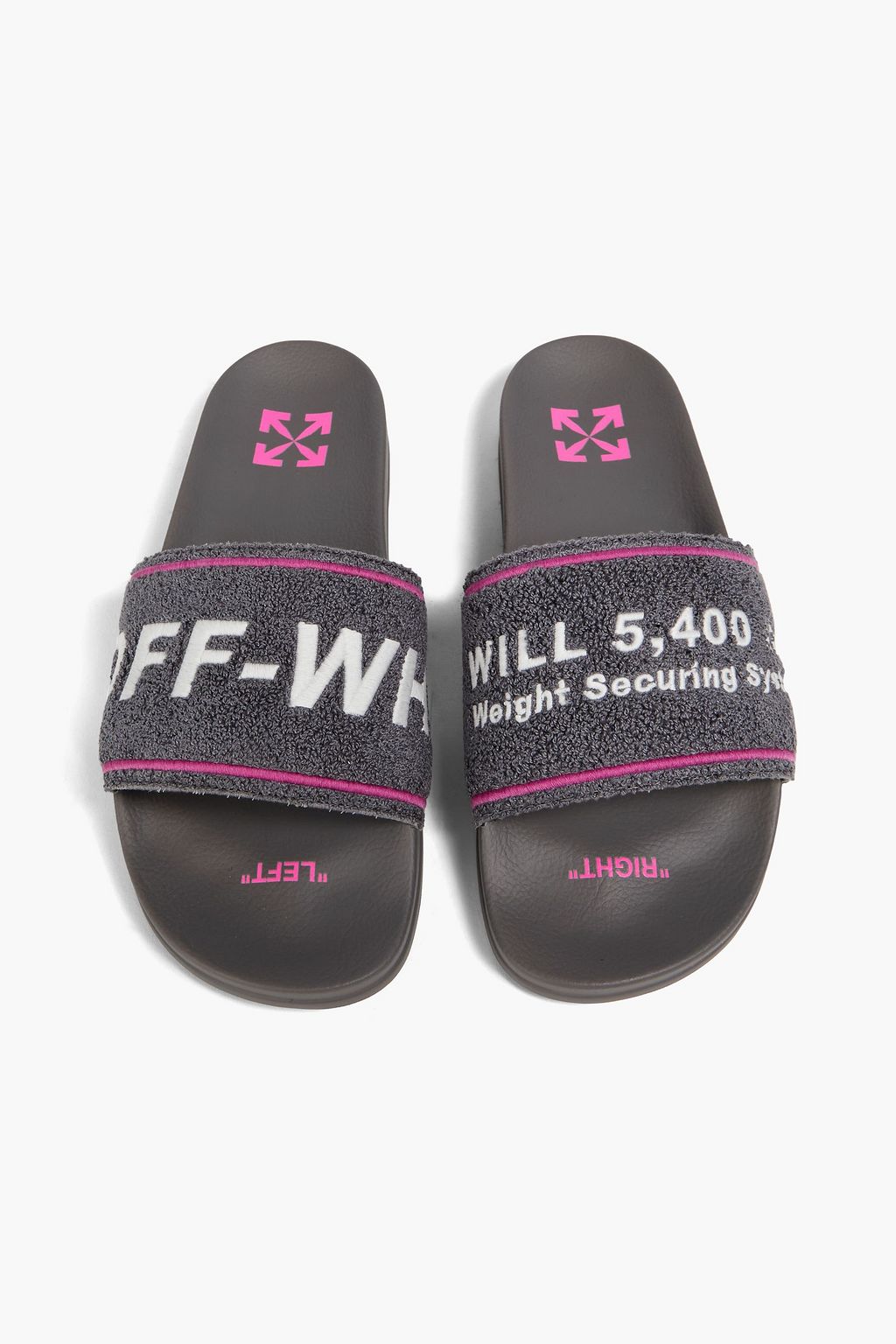 OFF-WHITE™ Embroidered terry slides
