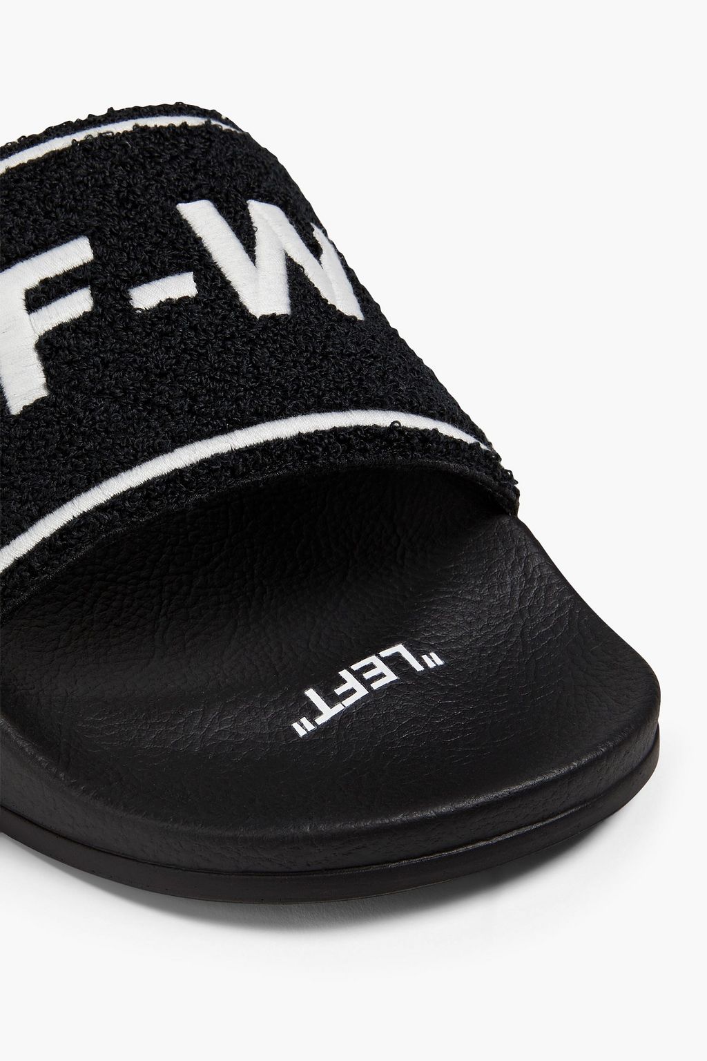 OFF-WHITE™ Embroidered terry slides