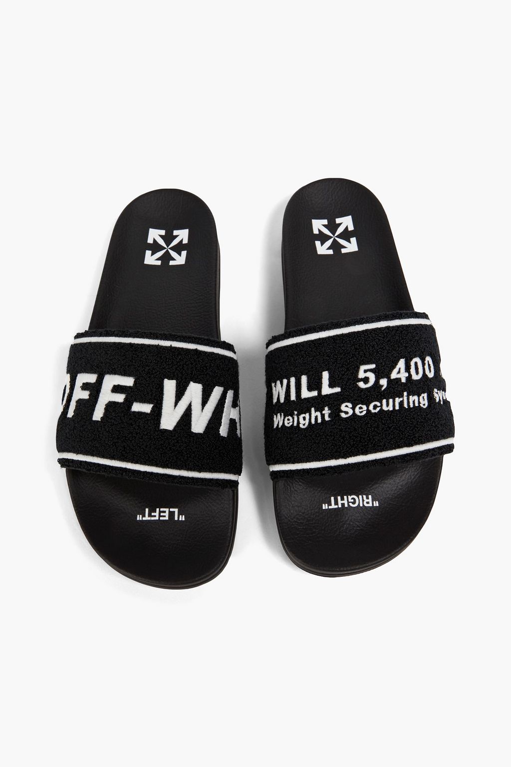 OFF-WHITE™ Embroidered terry slides