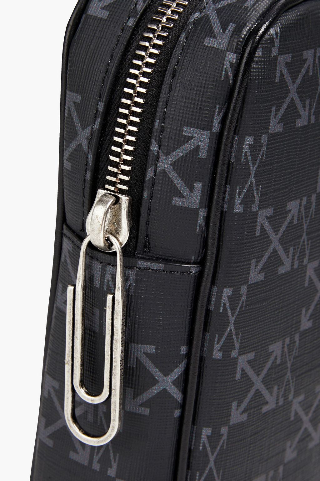 OFF-WHITE™ Printed faux leather phone pouch