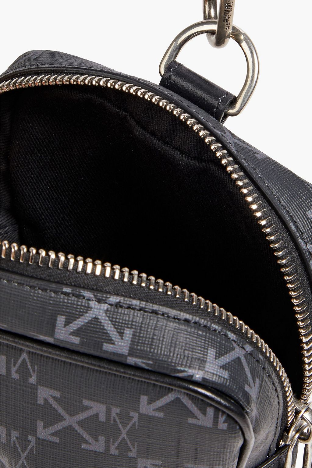 OFF-WHITE™ Printed faux leather phone pouch