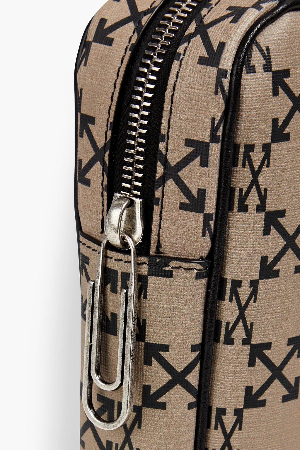 OFF-WHITE™ Printed faux leather phone pouch