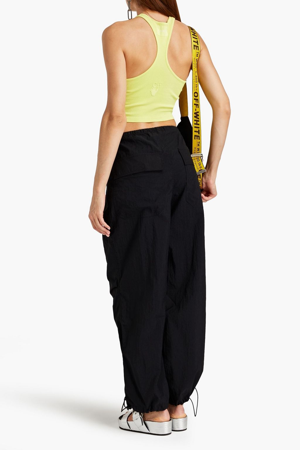 OFF-WHITE™ Appliquéd ribbed stretch-cotton jersey tank