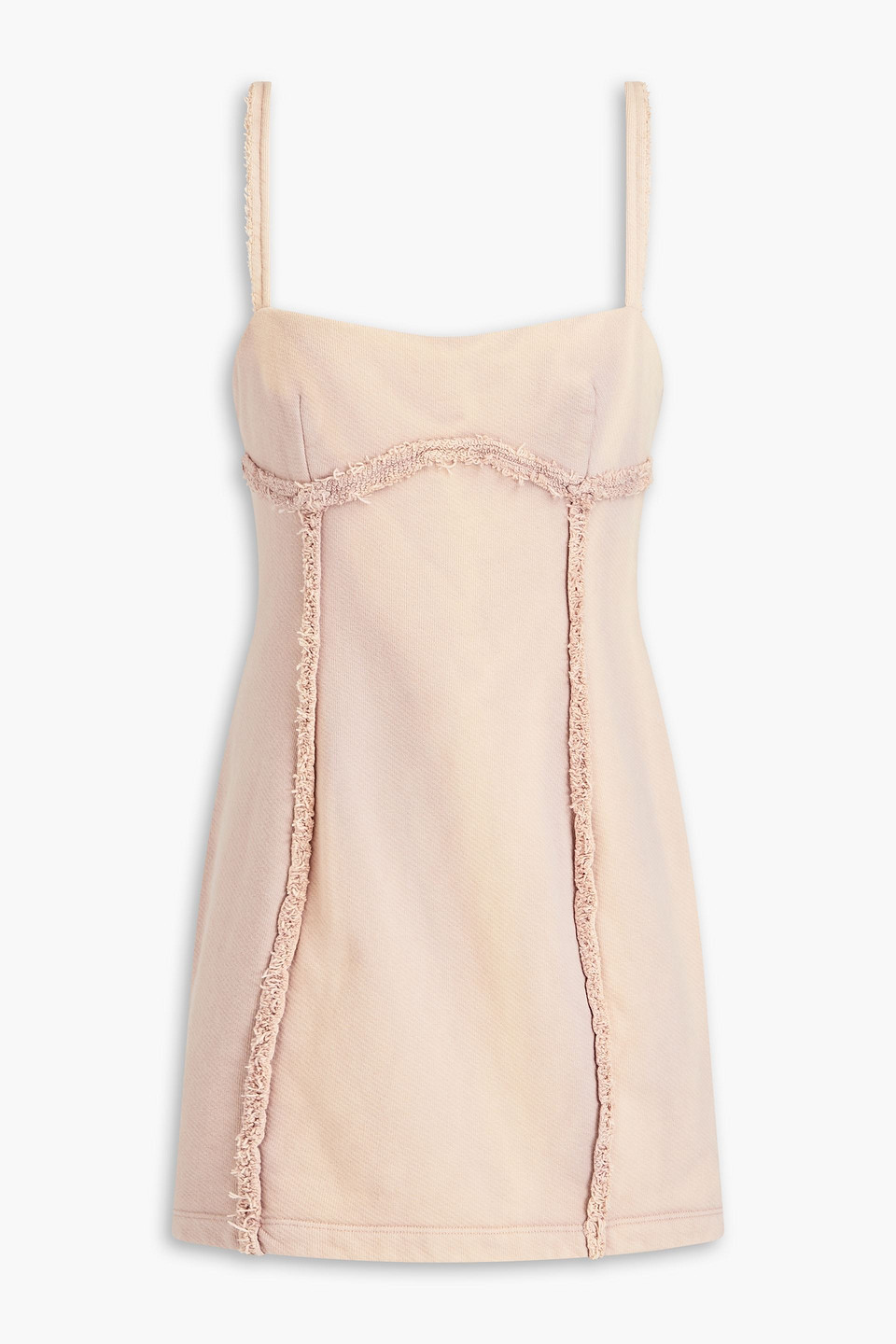 Laundry French cotton-terry mini dress