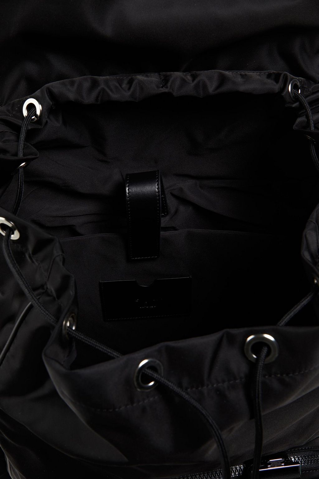 OFF-WHITE™ Leather-trimmed twill backpack