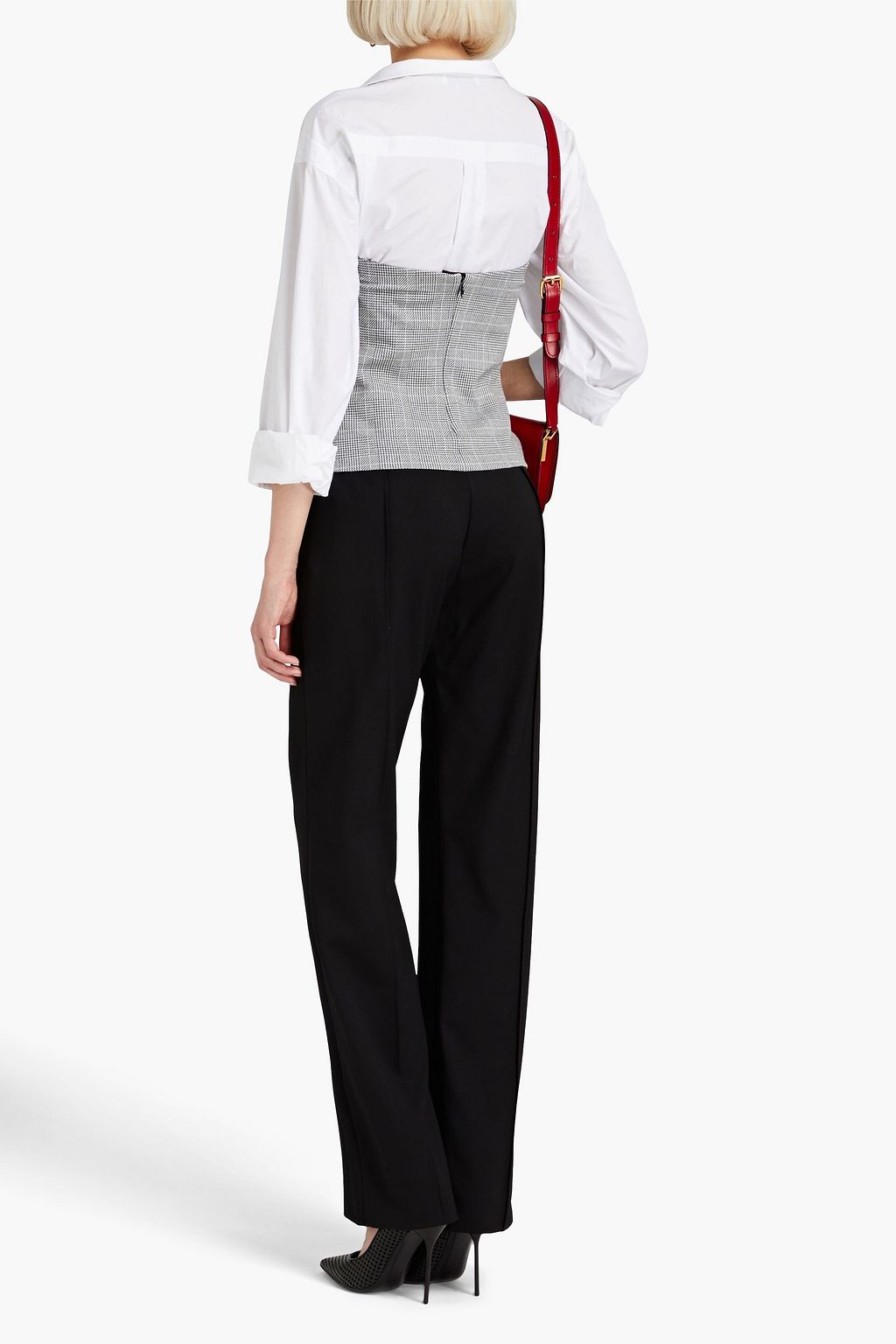 CAROLINA HERRERA Wool-blend twill straight-leg pants