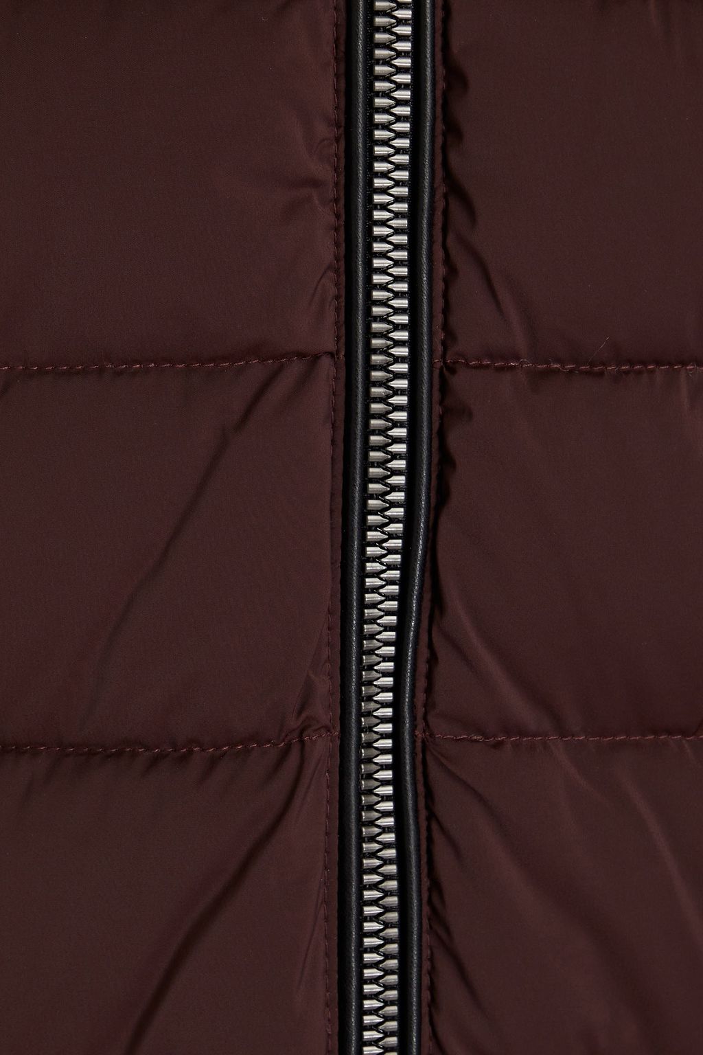 DKNY Faux fur-trimmed quilted shell hooded jacket