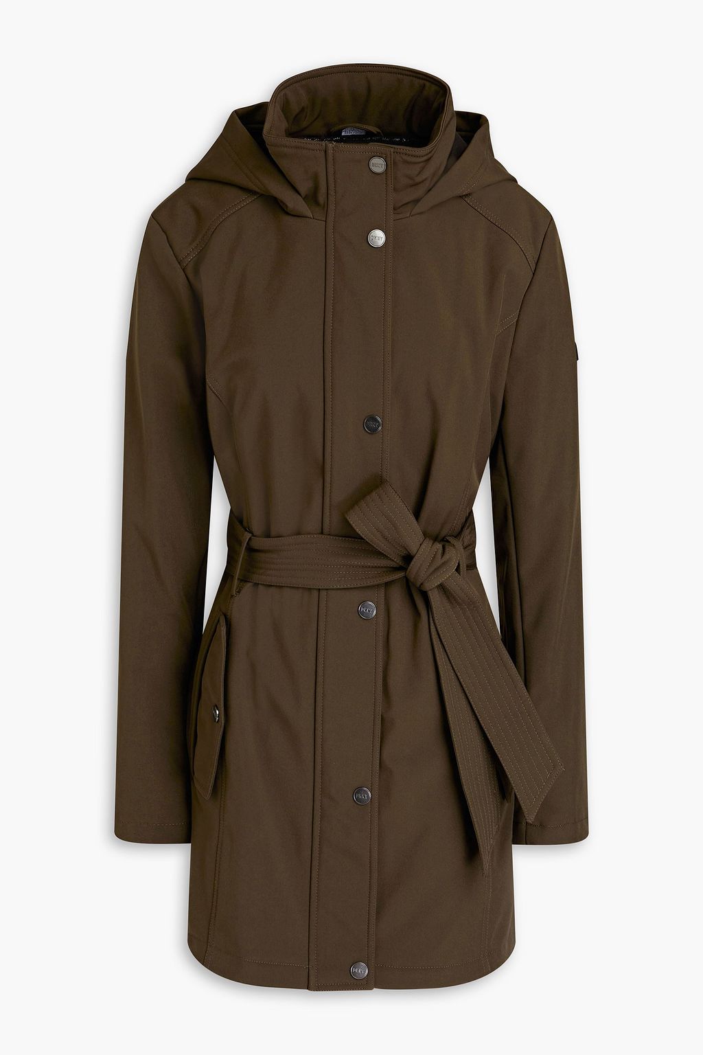 DKNY Women's Hooded Belted Quilted Coat - Macy's