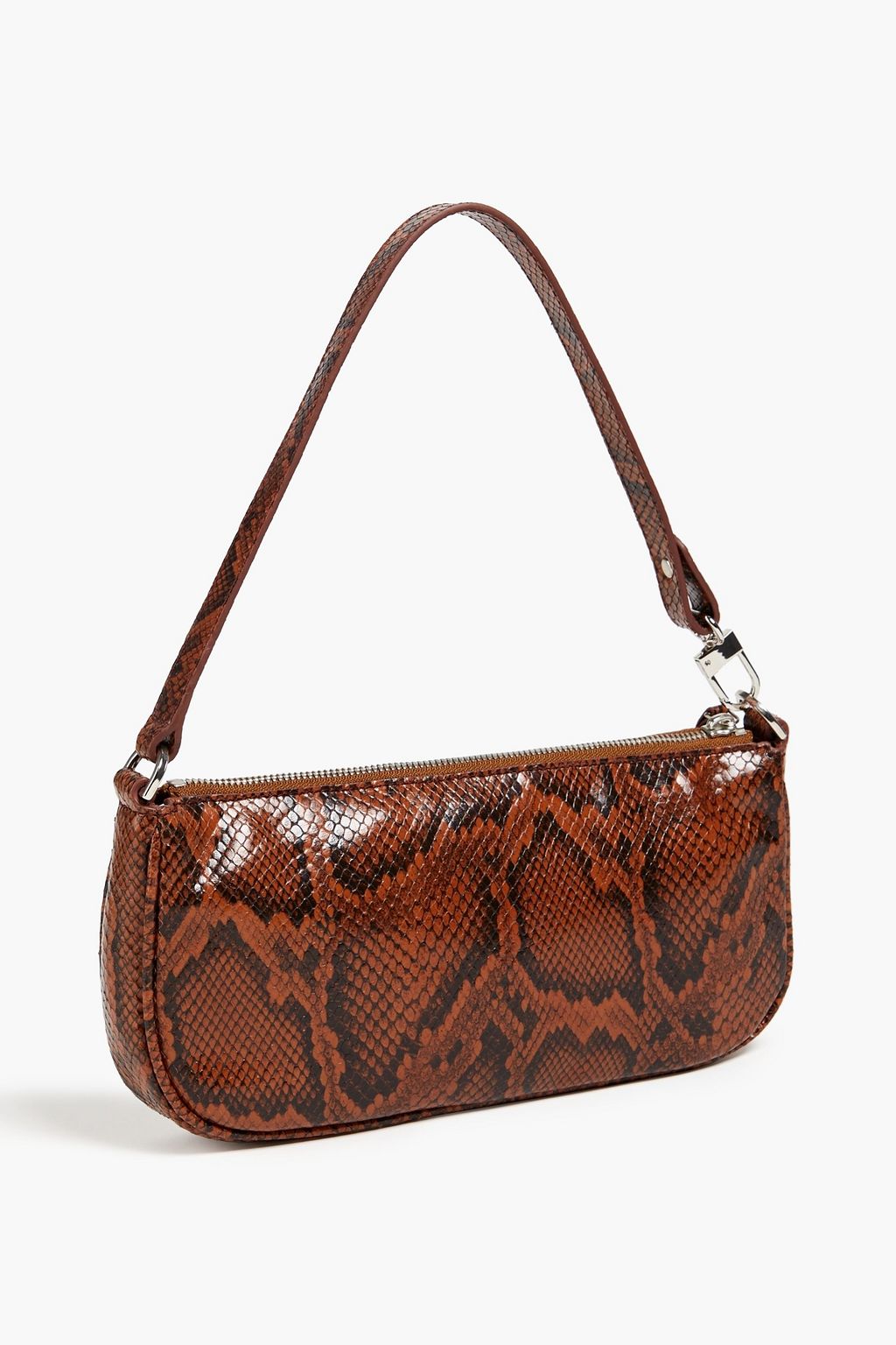 BY FAR Rachel snake-effect leather shoulder bag