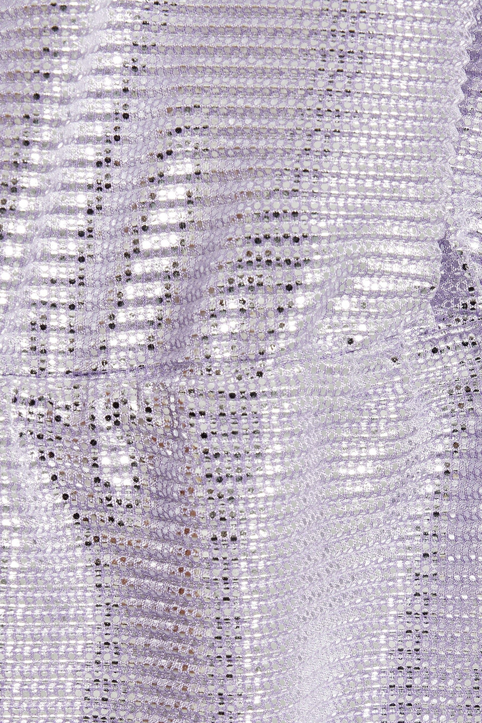 Maje Rimidis Metallic Printed Ribbed Jersey Mini Dress In Lilac