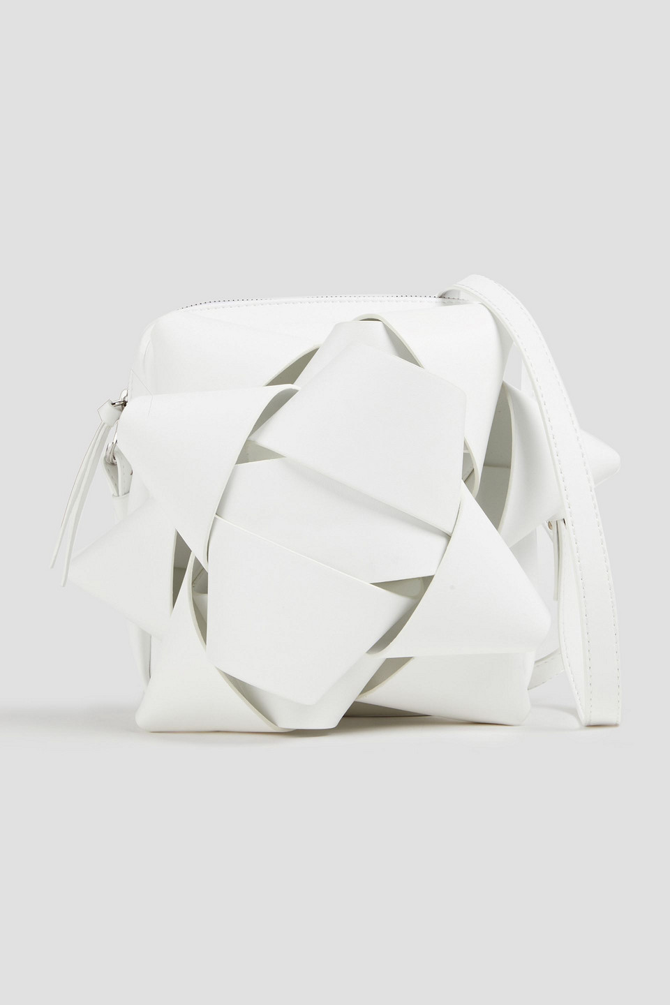 Mm6 Maison Margiela Faux Leather Shoulder Bag In White
