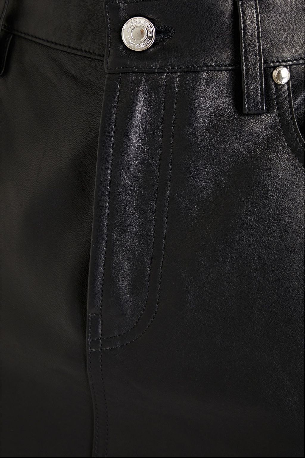 ALEXANDRE VAUTHIER Asymmetrischer Minirock aus Leder