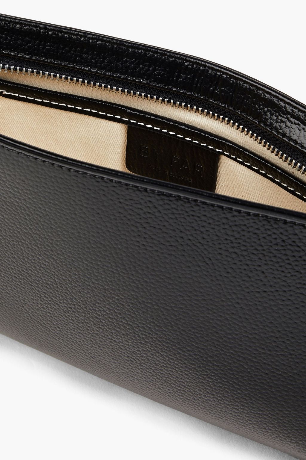 BY FAR Holly pebbled-leather shoulder bag