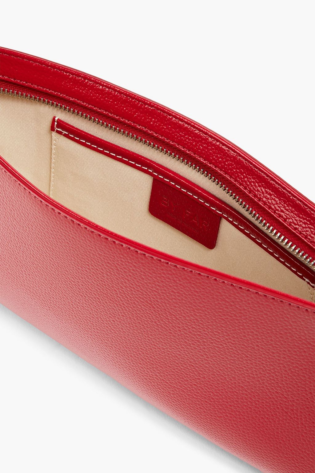 BY FAR Holly pebbled-leather shoulder bag