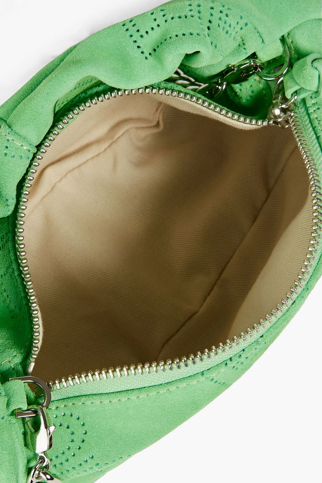 BY FAR Baby Cush perforated suede tote