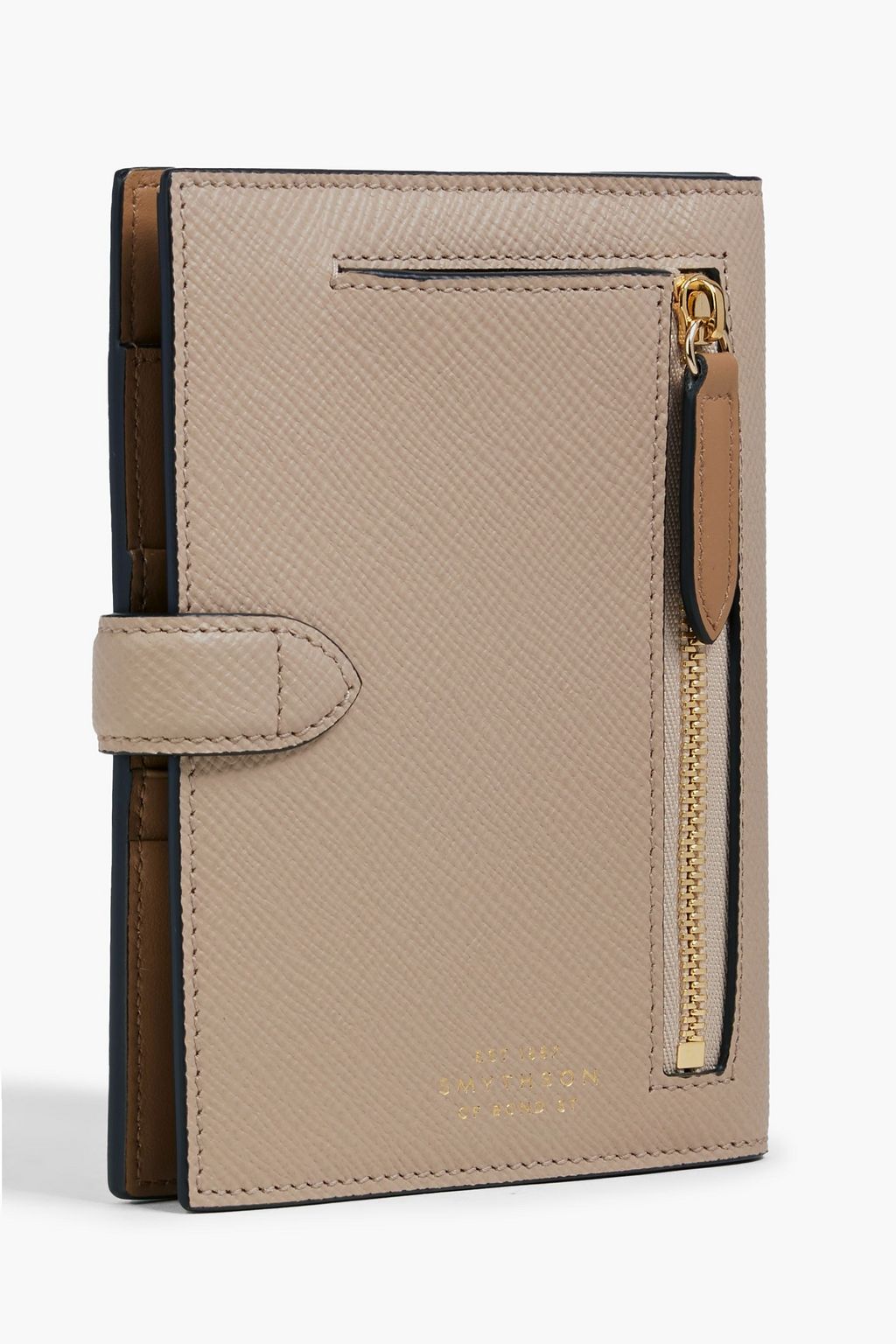 SMYTHSON Textured-leather travel wallet