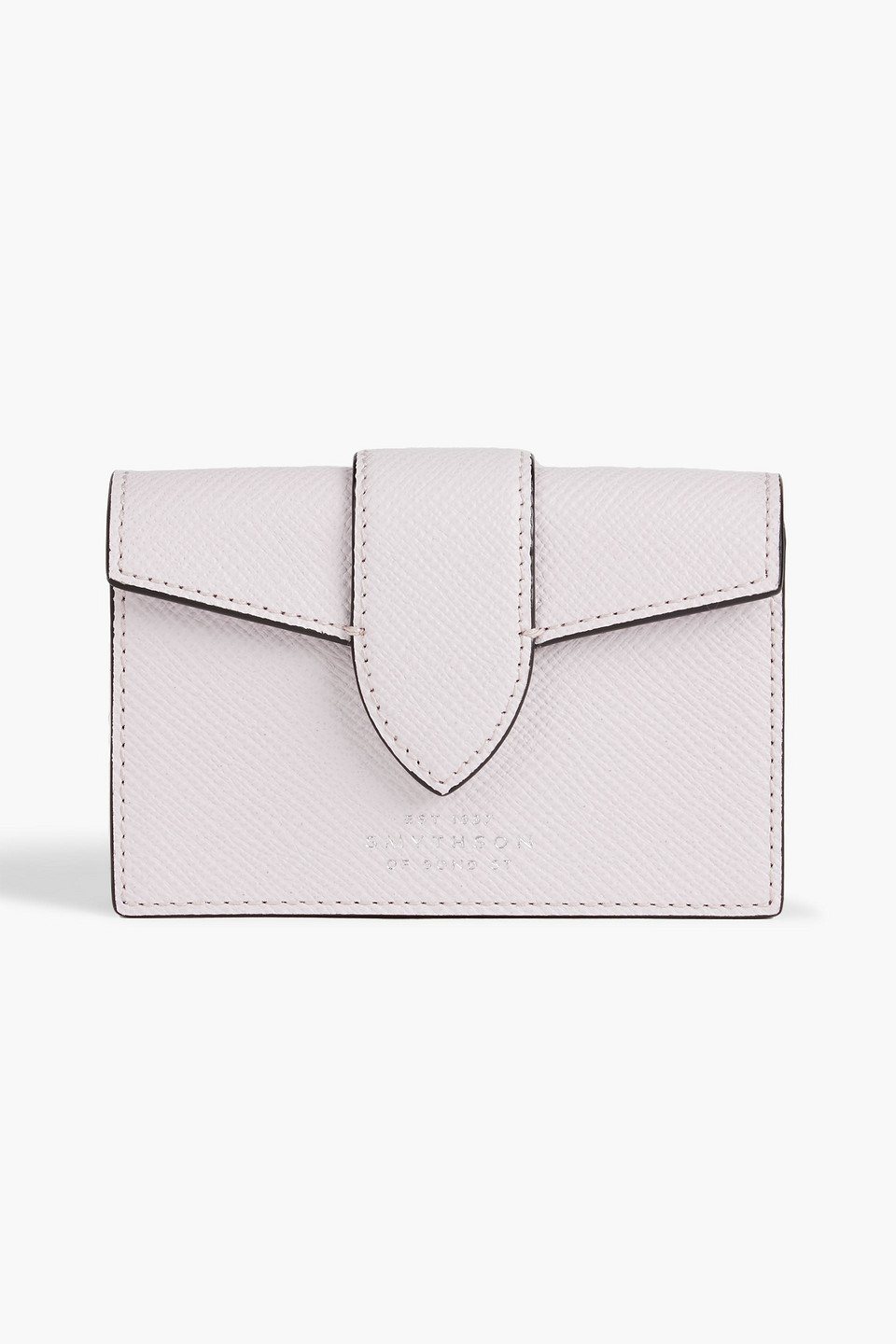 Smythson Panama Textured-leather Wallet In Lilac