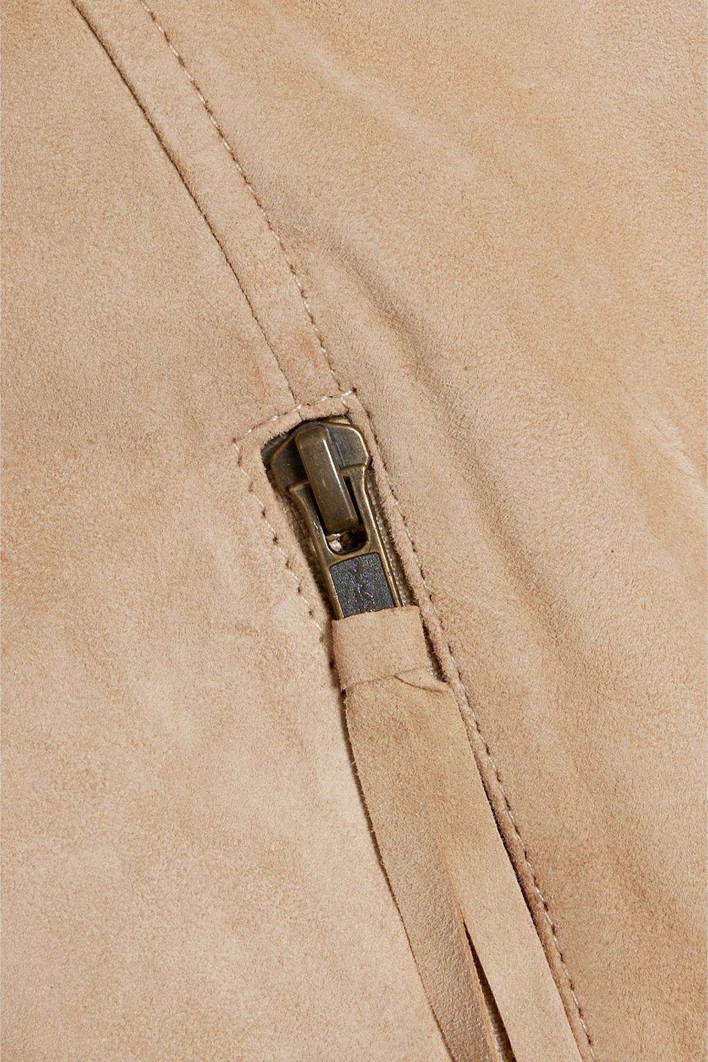 RETROFÊTE Belted suede biker jacket